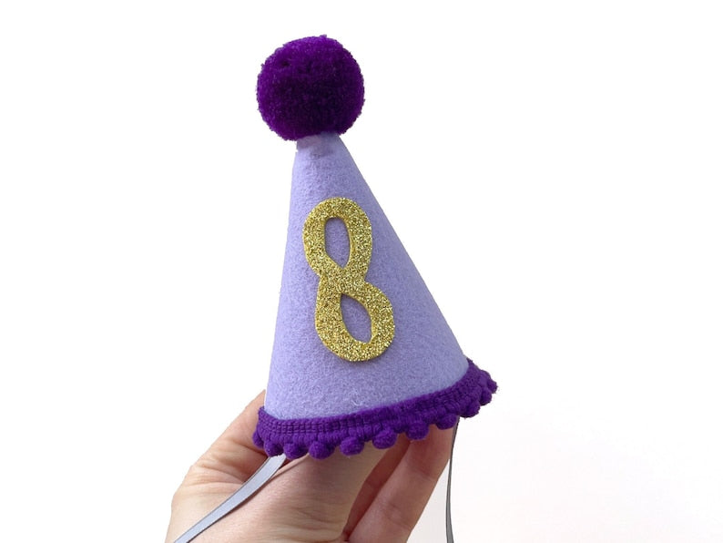 Dog Birthday Party Hat | Cat Party Hat with Age | Custom Dog Birthday Hat | Pet Cone Hat | Pet Birthday Supplies | Dog Party Outfit