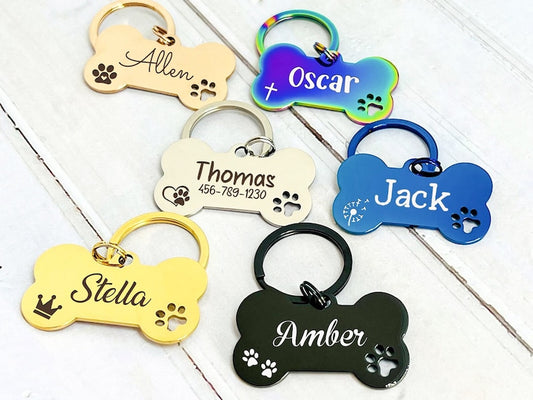 Engraved Dog Tag Personalized Dog Tag for Pet Engraved Dog Tag Cute Dog Tag Custom Dog Collar Tag Dog ID Tags Pet Supplier Dog Name Tag Cat