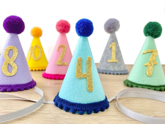 Dog Birthday Party Hat | Cat Party Hat with Age | Custom Dog Birthday Hat | Pet Cone Hat | Pet Birthday Supplies | Dog Party Outfit